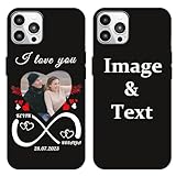 Lousrion Entwerfen Sie Ihre eigene Handyhülle mit Foto – individuelle Handyhülle für iPhone 17, 16, 15, 14, 13, 12, 11 Pro Max Mini Plus, stoßfeste Schutzhülle, mehrfarbig