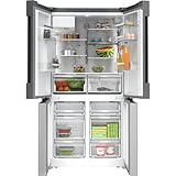 Bosch KFD96APEA, Serie 6, Smarter XXL-French Door Kühlschrank, 183 x 90,5 cm, 375 L Kühlen + 199 L Gefrieren, NoFrost, Eis- und Wasserspender, VitaFresh für längere Frische, Gebürsteter Stahl