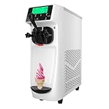 GSE Eismaschine Gastronomie 18L/Std. vorkühlend 1200W Speiseeisbereiter 6L Edelstahl Behälter Softeismaschine selbstkühlend Eiscreme Maschine mit Kompressor Eisbereiter für zuhause Eisdiele Restaurant