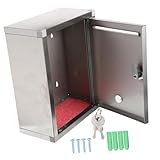 SOESFOUFU Edelstahl Briefkasten Rostfrei mit Zeitungsfach Wandbriefkasten Groß Langlebig und Wetterbeständig Modernes Design für Haus und Büro Inklusive Montagematerial Zufällige Farbe