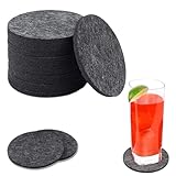 30 StüCk Filzuntersetzer Rund, Filz Untersetzer FüR GläSer, Untersetzer gläser, Glasuntersetze, Filzuntersetzer Rund FüR Tassen Tisch Bar GläSer Becher