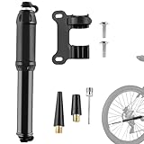 Fahrradpumpe – 1,18 x 7,67 Zoll Mini-Fahrradpumpe, tragbar, Leichter Reifenfüller, Stoßdämpfer-Inflator für Berge | Rennrad, Fettes Motorrad, Radfahren, Camping, mit Zubehör