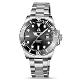 LN LENQIN Herrenuhren 30M Wasserdicht Edelstahlband Uhr für Männer Quarz Analog Uhren Herren Luxus Armbanduhren (Silber Schwarz)