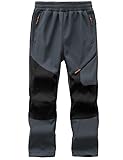HFDWYJ Softshellhose Mädchen Schneehose Kinder Ski Hosen Für Kinder Thermohose Jungen 164 Skihose Jungen wasserdichte Hose Kinder Winddicht Wasserabweisend Atmungsaktiv Warme Outdoorhose Schwarz XXL