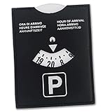 pubblimania Zeitscheibe Maxi Parkplatz Ankunftszeit aus weichem Kunstleder Soft-Touch cm 10 x 13 cm