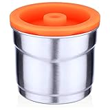 Cankypu Nachfüllbare Edelstahl-Kaffeekapseln, Espresso, wiederverwendbar, kompatibel mit Maschinen, 304, robust, rostfrei, korrosionsbeständig, BPA-frei, spülmaschinenfest, leicht zu reinigen, hält
