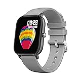 LHHJPULS Smart Watch Men Women 1.4 inch Full Touch Fitness Tracker Heart Rate Monitoring Sports Watches GTS (Color : Gray)