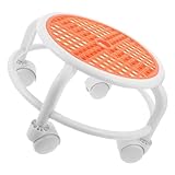 VICASKY Pedikürebank Rollen Fuß kurzer Hocker Friseur Ergonomisch Sitz Rollhocker für die Garage Pediküre Hocker rotierender niedriger Hocker runder niedriger Hocker Drehhocker Plastik