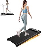 HomeFitnessCode Laufband mit Neigung für Zuhause - Walking Pad Laufpad mit Steigung Walkpad Untertisch Elektrisch 1-8 KMH Mini Walking Klein Band Gehband, Schwarz - 85CM