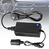 HIULLEN Spannungswandler 230V auf 12V, Adapter Zigarettenanzünder Steckdose, 60W 5A KFZ Netzadapter, Konverter Netzadapter für Auto-Staubsauger, Kompressoren, Kühlbox, Autoventilator