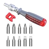Ratschen-Schraubendreher-Set, tragbar, verstellbar, drehbar, mit Bits für Reparatur und Wartung zu Hause