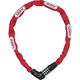 ABUS Kettenschloss Steel-O-Chain 5805C – Zahlenschloss aus 5 mm starken Stahlkette – ABUS-Sicherheitslevel 4 – 75 cm – Rot