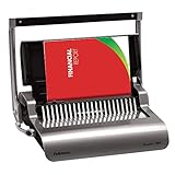 Fellowes Quasar+ 500 Plastikbindegerät mit Dokumentmessfunktion, Bindeleistung 500 Blatt, Stanzleistung 22 Blatt, anthrazit