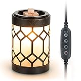 Staymoment Elektrische Duftlampe für Wachs mit Timer: Candle Warmer für Duftwachs ätherische Öle Aroma Diffuser Nachtlicht Home Docor Modern Schwarz
