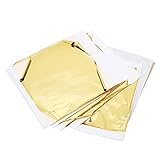 Anderes Nähen und Sticken für die Kunst 100 Stück 5,5 X 5,5 Zoll Blätter Imitiertes Blattgold Vergoldung Basteln Dekoration Großes Goldfolienpapier Zum Vergolden Basteln Nägel