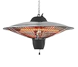 Koll Living Terrassen Deckenheizstrahler 1500W 3101-000 - 2 Stufen wählbar - Infrarot Heizstrahler zur Deckenmontage