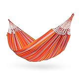 LA SIESTA® - Brisa - Klassische Doppel-Hängematte, handgefertigt in Kolumbien, mit 160 cm Breite für entspannte Momente drinnen und draußen. (Toucan)