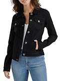 Wrangler Authentics Damen Stretch Jeansjacke, Schwarz, XL