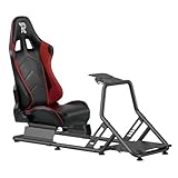 Ranqer Racing Simulator Stuhl Rennstuhl mit Stahlrahmen Racing Cockpit/Rennsimulations-Stühle Rückenlehne/Rennsimulator - verstellbar für Anfänger und Profis Metallrahmen E-Racer
