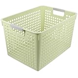 BESPORTBLE Wäschekorb aus Kunststoff Großformat 35X255X21cm mit Tragegriff Aufbewahrungskorb für Kleidung und Kinderspielzeug Multifunktionaler Organizer für Haushalt und Büro