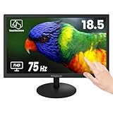 SKitphrati 18,5 Zoll Touch Monitor 10 Punkt Multi-Touch kapazitiv, Touchscreen Display PC Monitor HDMI VGA Type B, 75HZ 16:9 TN Panel, 1366x768 für Raspberry Pi Win11/10, Vesa 75x75, schwarz