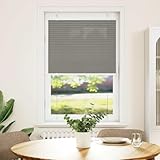 Plissee Anthrazit 70x100 cm Stoffbreite 69,4 cm Polyester, LAPOOH Dachfenster Rollo, Sichtschutz Fenster, Fensterrollo, Verdunklungsplissee, Plissee Verdunklung, Plisseerollo - 4015069