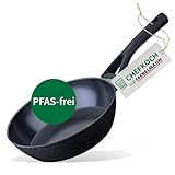 Chefkoch trifft Fackelmann Keramik-Pfanne Hamburg Ø 24 cm – Hochwertige Pfanne aus recyceltem Aluminium mit keramischer Antihaft-Beschichtung und Soft-Touch-Griff