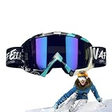 Snowboard-Skibrille – langlebige, kratzfeste Schneebrille für Damen und Herren | Outdoor-Reitsportausrüstung, Ski- und Snowboard-Sichtverbessernde Brille, komfortables Winter-Zubehör