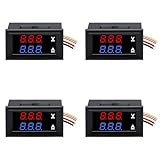 ARCELI 4 Stück 0,28' LED Voltmeter Amperemeter, DC 0-100V 10A Voltmeter Digital, Digital Multimeter Anzeige Spannungs-strom Tester, Detektor Spannungs-strom Zähler Panel Amp Volt Gauge
