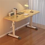 Höhenverstellbarer Kurbel Stehpult - Ergonomischer Sitz-Steh-Home-Office-Schreibtisch für Schlafzimmer & Wohnzimmer - Vielseitiger Computer-Studien-Arbeitsplatz