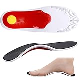 WLLHYF Fußgewölbestütze Orthopädische Schuheinlagen Stoßdämpfende Einlagen Komfortable Ersatz-Einlegesohlen für Männer Frauen Plattfüße Plantarfasziitis Lindern Fußschmerzen (Men EU 40.5-46)
