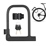 Fahrradschloss U-Bügelschloss – Fahrradschloss, große Größe und langlebig, U-förmiges Vorhängeschloss für Motorräder mit Schlüsselmontage, robuste Sicherheit für Radfahren