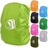 TOURZOO Rucksack-Regenschutz, wasserdichter Rucksack-Regenschutz für (10–95 l), Outdoor-Rucksack-Abdeckung für Wandern, Camping, Radfahren, Reisen (S-Limegrün)