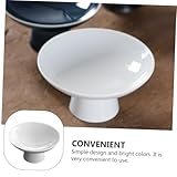 Ipetboom Vintage Keramik Dessertplatte mit Fuß Stilvolle Obstschale und Kuchenhalter Leichtes Serviertablett für Zuhause Partys und Outdoor picknicks Praktisches Geschenk für Freunde und