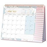 Tischkalender 2025 2026-18 Monatskalender 2025 2026Tischkalender von März 2025 bis August 2026, Kalender 2025 2026 Tischkalender mit Aufgabenliste, 26.7 x 21.8 x 7.8 cm - Rosa