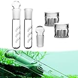 4 Stück Planarienfalle,3 Loch Glas Planaria Trap 8 Löcher Acryl Falle,Klarglas Planaria Falle,Schnecken Falle,Planare Falle Glasegel Blutegel Catcher Trap Röhren Fangen,für Fisch Tank Aquarium