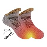 Damen Heizsocken - Weihnachts Warme Fußbekleidung | Winter Fußwärmer,Für Kalte Morgen Abend Entspannung Home Office Wohnung Schlafzimmer Wohnzimmer Arbeitszimmer Keller Urlaub