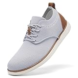 SHULOOK Atmungsaktive Sommerschuhe Herren Leichte Walkingschuhe Sommer Business Schuhe Casual Moderne Breeze Sneakers (Hellgrau 420