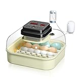 CoInceptus Brutautomat Vollautomatisch, Inkubator für 16 Eier mit Automatischem Wenden der Eier und Feuchtigkeitsregulierung, Brutmaschine Vollautomatisch für Hühnereier, Wachtel und Enteneier