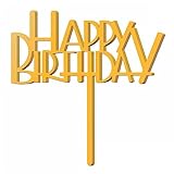 Eladcncmc 10 Stück Acryl-Kuchenaufsätze 'Happy Birthday', Feiertagsparty, dekoratives Zubehör für Kinder, Mädchen, Jungen, Geburtstag