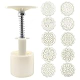 UYUYong Mondkuchen Form 50g Blume 3D Mooncake Form Mould Cookie Stamp Keksstempel Zum 10 Backen Mooncake Presse für Kekse Dessert Backen