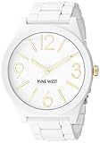 Nine West Damen-Armbanduhr mit mattem Gummi, NW/1678WTWT