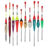 OriGlam Angelpose Bobbers, Forellenpose Holzrutsche, Feder-Ovale Stick-Schleifposen für Fischen