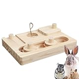 Hamster-Anreicherungsspielzeug, interaktives Kaninchen-Leckerli-Tablett aus Holz, verstecken Leckerlis, Puzzle-Schnüffelspiel für Mäuse, Chinchilla, Igel