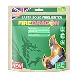 Fire Dragon (12 x 27 g Tabletten) Feueranzünder für drinnen und draußen, solide Blöcke, farblos, 12 x 27g Tablets