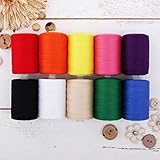 Threadart Garn-Set aus 100 % Baumwolle, 10 Spulen in verschiedenen Farben, 1000 m Spulen, zum Quilten und Nähen, 50/3 Gewicht, langstapelig und fusselarm, über 20 weitere Sets erhältlich
