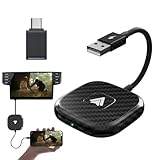 ycezw Kabelloser Kfz-Adapter, Multimedia-Video-Adapter – schnelle Übertragung von Telefon auf Auto-Bildschirm, Fotos, Navigation, Telefon