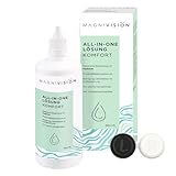 MAGNIVISION All-in-One Lösung Komfort, 360ml All-in-One Lösung für weiche Kontaktlinsen, zur Reinigung und Lagerung von weichen Kontaktlinsen, boratfrei, Made in Europe