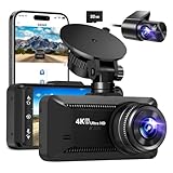 Oryzom 4K Dashcam mit 3,94' Bildschirm – 170° Weitwinkel, Auto Kamera Vorne + Hinten, Nachtsicht & Parkmodus (Black)