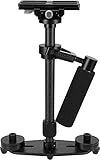 Calini Steadyglider Schwebestativ Handstabilisator Mit Schraube Aus Kohlefaser Und Aluminium Mit Tasche für DSLR Kameras und Camcorder